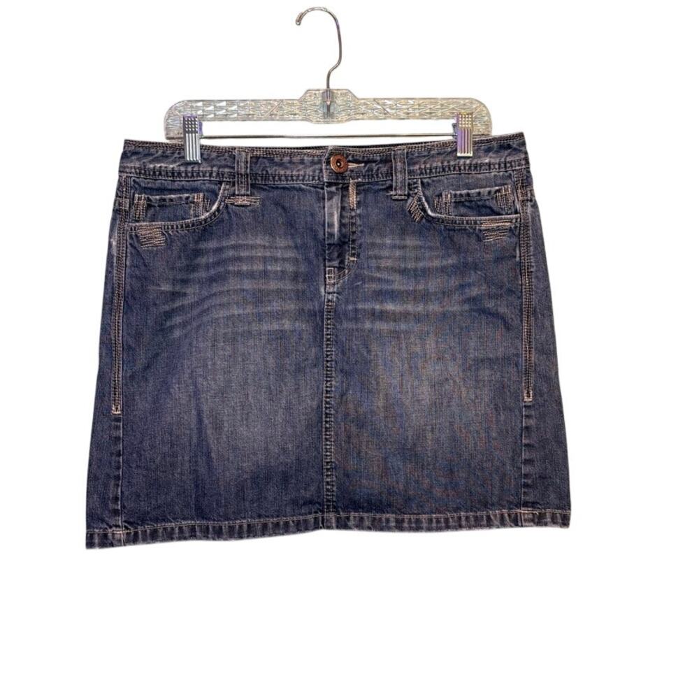 Tommy Hilfiger Denim Jean Skirt Size 10 Medium Wash Y2K 2000s Vintage Style